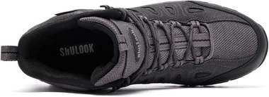 Men's Waterproof Hiking Boots Non-Slip Lightweight Mid Top Ankle Boot Breathable Hiker Trekking Shoes, view 3