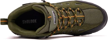 Men's Waterproof Hiking Boots Non-Slip Lightweight Mid Top Ankle Boot Breathable Hiker Trekking Shoes, view 3