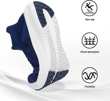 Womens Slip on Walking Shoes Comfort Lightweight Casual Sneakers, view 2