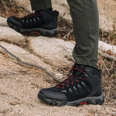 Men's Waterproof Hiking Boots Non-Slip Lightweight Mid Top Ankle Boot Breathable Hiker Trekking Shoes, view 3