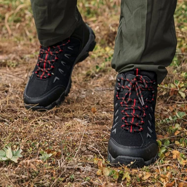 Men's Waterproof Hiking Boots Non-Slip Lightweight Mid Top Ankle Boot Breathable Hiker Trekking Shoes, view 2