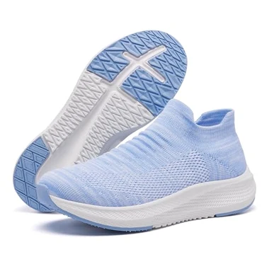 Womens Slip on Walking Shoes Comfort Lightweight Casual Sneakers, view 2