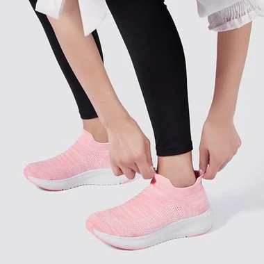 Womens Slip on Walking Shoes Comfort Lightweight Casual Sneakers, view 3